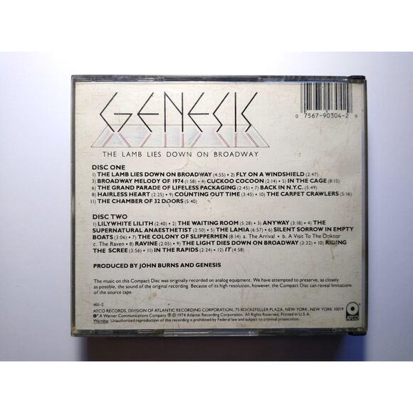 Genesis The Lamb Lies Down On Broadway CD 2 Disc Set W/ Booklet Chubby Fat Case - Picture 5 of 5
